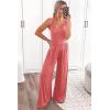 imagePRETTYGARDEN One Piece Jumpsuits 2026 Spring Sleeveless Tank Summer Casual Travel Airport Outfits Wide Leg Pants RompersPink