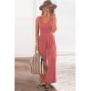 imagePRETTYGARDEN One Piece Jumpsuits 2026 Spring Sleeveless Tank Summer Casual Travel Airport Outfits Wide Leg Pants RompersPink