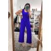 imagePRETTYGARDEN One Piece Jumpsuits 2026 Spring Sleeveless Tank Summer Casual Travel Airport Outfits Wide Leg Pants RompersRoyal Blue