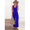 imagePRETTYGARDEN One Piece Jumpsuits 2026 Spring Sleeveless Tank Summer Casual Travel Airport Outfits Wide Leg Pants RompersRoyal Blue