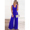 imagePRETTYGARDEN One Piece Jumpsuits 2026 Spring Sleeveless Tank Summer Casual Travel Airport Outfits Wide Leg Pants RompersRoyal Blue