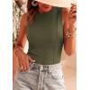 imagePRETTYGARDEN Sleeveless Tops for Women 2026 Summer Ribbed Tank Top Fitted Shirts Basic Tees Cute Spring Going Out Y2k ClothesArmy Green