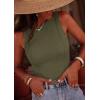 imagePRETTYGARDEN Sleeveless Tops for Women 2026 Summer Ribbed Tank Top Fitted Shirts Basic Tees Cute Spring Going Out Y2k ClothesArmy Green