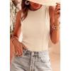 imagePRETTYGARDEN Sleeveless Tops for Women 2026 Summer Ribbed Tank Top Fitted Shirts Basic Tees Cute Spring Going Out Y2k ClothesBeige