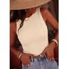 imagePRETTYGARDEN Sleeveless Tops for Women 2026 Summer Ribbed Tank Top Fitted Shirts Basic Tees Cute Spring Going Out Y2k ClothesBeige