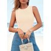 imagePRETTYGARDEN Sleeveless Tops for Women 2026 Summer Ribbed Tank Top Fitted Shirts Basic Tees Cute Spring Going Out Y2k ClothesBeige
