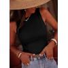 imagePRETTYGARDEN Sleeveless Tops for Women 2026 Summer Ribbed Tank Top Fitted Shirts Basic Tees Cute Spring Going Out Y2k ClothesBlack