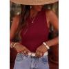 imagePRETTYGARDEN Sleeveless Tops for Women 2026 Summer Ribbed Tank Top Fitted Shirts Basic Tees Cute Spring Going Out Y2k ClothesBurgundy