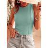 imagePRETTYGARDEN Sleeveless Tops for Women 2026 Summer Ribbed Tank Top Fitted Shirts Basic Tees Cute Spring Going Out Y2k ClothesSage Green