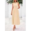 imagePRETTYGARDEN Spring Casual Dresses for Women 2026 Summer Business Work Midi Sleeveless A Line Pleated Cocktail DressApricot