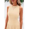 imagePRETTYGARDEN Spring Casual Dresses for Women 2026 Summer Business Work Midi Sleeveless A Line Pleated Cocktail DressApricot