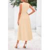 imagePRETTYGARDEN Spring Casual Dresses for Women 2026 Summer Business Work Midi Sleeveless A Line Pleated Cocktail DressApricot