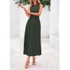 imagePRETTYGARDEN Spring Casual Dresses for Women 2026 Summer Business Work Midi Sleeveless A Line Pleated Cocktail DressArmy Green