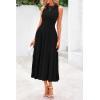 imagePRETTYGARDEN Spring Casual Dresses for Women 2026 Summer Business Work Midi Sleeveless A Line Pleated Cocktail DressBlack