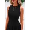 imagePRETTYGARDEN Spring Casual Dresses for Women 2026 Summer Business Work Midi Sleeveless A Line Pleated Cocktail DressBlack