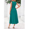imagePRETTYGARDEN Spring Casual Dresses for Women 2026 Summer Business Work Midi Sleeveless A Line Pleated Cocktail DressBlue Green
