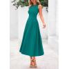 imagePRETTYGARDEN Spring Casual Dresses for Women 2026 Summer Business Work Midi Sleeveless A Line Pleated Cocktail DressBlue Green