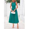 imagePRETTYGARDEN Spring Casual Dresses for Women 2026 Summer Business Work Midi Sleeveless A Line Pleated Cocktail DressBlue Green
