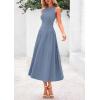 imagePRETTYGARDEN Spring Casual Dresses for Women 2026 Summer Business Work Midi Sleeveless A Line Pleated Cocktail DressBlue Grey