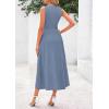 imagePRETTYGARDEN Spring Casual Dresses for Women 2026 Summer Business Work Midi Sleeveless A Line Pleated Cocktail DressBlue Grey