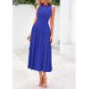 imagePRETTYGARDEN Spring Casual Dresses for Women 2026 Summer Business Work Midi Sleeveless A Line Pleated Cocktail DressBrilliant Blue