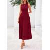 imagePRETTYGARDEN Spring Casual Dresses for Women 2026 Summer Business Work Midi Sleeveless A Line Pleated Cocktail DressBurgundy