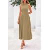 imagePRETTYGARDEN Spring Casual Dresses for Women 2026 Summer Business Work Midi Sleeveless A Line Pleated Cocktail DressCamel