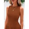 imagePRETTYGARDEN Spring Casual Dresses for Women 2026 Summer Business Work Midi Sleeveless A Line Pleated Cocktail DressCaramel