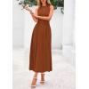 imagePRETTYGARDEN Spring Casual Dresses for Women 2026 Summer Business Work Midi Sleeveless A Line Pleated Cocktail DressCaramel