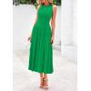 imagePRETTYGARDEN Spring Casual Dresses for Women 2026 Summer Business Work Midi Sleeveless A Line Pleated Cocktail DressGreen