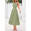 imagePRETTYGARDEN Spring Casual Dresses for Women 2026 Summer Business Work Midi Sleeveless A Line Pleated Cocktail DressMist Green