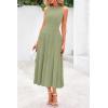 imagePRETTYGARDEN Spring Casual Dresses for Women 2026 Summer Business Work Midi Sleeveless A Line Pleated Cocktail DressMist Green