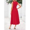 imagePRETTYGARDEN Spring Casual Dresses for Women 2026 Summer Business Work Midi Sleeveless A Line Pleated Cocktail DressRed