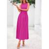 imagePRETTYGARDEN Spring Casual Dresses for Women 2026 Summer Business Work Midi Sleeveless A Line Pleated Cocktail DressRose