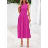 imagePRETTYGARDEN Spring Casual Dresses for Women 2026 Summer Business Work Midi Sleeveless A Line Pleated Cocktail DressRose