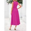 imagePRETTYGARDEN Spring Casual Dresses for Women 2026 Summer Business Work Midi Sleeveless A Line Pleated Cocktail DressRose