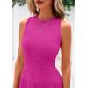 imagePRETTYGARDEN Spring Casual Dresses for Women 2026 Summer Business Work Midi Sleeveless A Line Pleated Cocktail DressRose