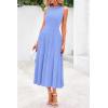 imagePRETTYGARDEN Spring Casual Dresses for Women 2026 Summer Business Work Midi Sleeveless A Line Pleated Cocktail DressSky Blue