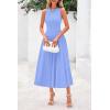 imagePRETTYGARDEN Spring Casual Dresses for Women 2026 Summer Business Work Midi Sleeveless A Line Pleated Cocktail DressSky Blue