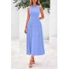 imagePRETTYGARDEN Spring Casual Dresses for Women 2026 Summer Business Work Midi Sleeveless A Line Pleated Cocktail DressSky Blue