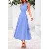 imagePRETTYGARDEN Spring Casual Dresses for Women 2026 Summer Business Work Midi Sleeveless A Line Pleated Cocktail DressSky Blue