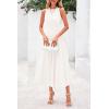 imagePRETTYGARDEN Spring Casual Dresses for Women 2026 Summer Business Work Midi Sleeveless A Line Pleated Cocktail DressWhite