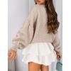 imagePRETTYGARDEN Sweaters for Women 2026 Fall Chunky Knit Long Sleeve Crew Neck Oversized Pullover Tops Winter Fashion ClothingBeige
