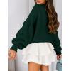 imagePRETTYGARDEN Sweaters for Women 2026 Fall Chunky Knit Long Sleeve Crew Neck Oversized Pullover Tops Winter Fashion ClothingDark Green