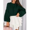 imagePRETTYGARDEN Sweaters for Women 2026 Fall Chunky Knit Long Sleeve Crew Neck Oversized Pullover Tops Winter Fashion ClothingDark Green