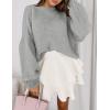 imagePRETTYGARDEN Sweaters for Women 2026 Fall Chunky Knit Long Sleeve Crew Neck Oversized Pullover Tops Winter Fashion ClothingGrey
