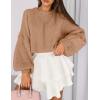 imagePRETTYGARDEN Sweaters for Women 2026 Fall Chunky Knit Long Sleeve Crew Neck Oversized Pullover Tops Winter Fashion ClothingKhaki