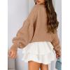 imagePRETTYGARDEN Sweaters for Women 2026 Fall Chunky Knit Long Sleeve Crew Neck Oversized Pullover Tops Winter Fashion ClothingKhaki