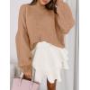 imagePRETTYGARDEN Sweaters for Women 2026 Fall Chunky Knit Long Sleeve Crew Neck Oversized Pullover Tops Winter Fashion ClothingKhaki