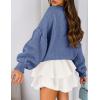 imagePRETTYGARDEN Sweaters for Women 2026 Fall Chunky Knit Long Sleeve Crew Neck Oversized Pullover Tops Winter Fashion ClothingMist Blue